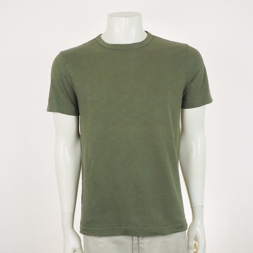 Faherty Brand Sunwashed Tee Shirt Mens Small Heather Olive Green Crew Cotton